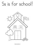 Ss is for school! Coloring Page