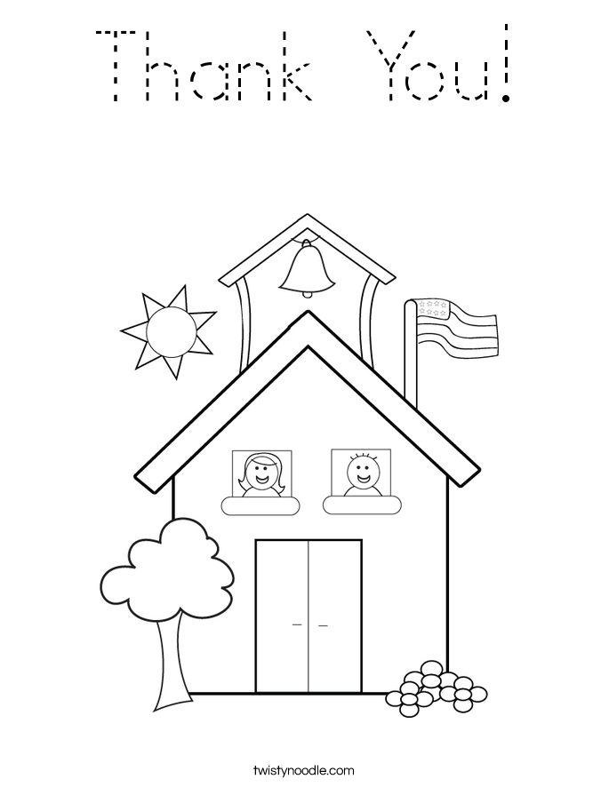 Thank You! Coloring Page