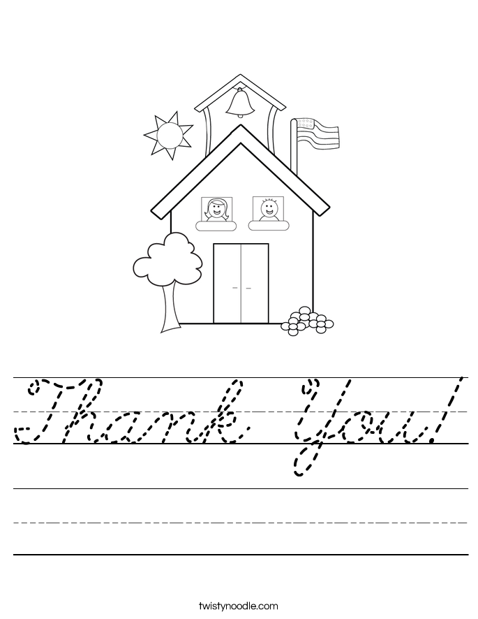 Thank You! Worksheet