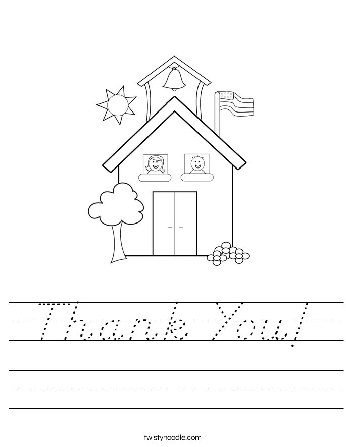 Thank You! Worksheet