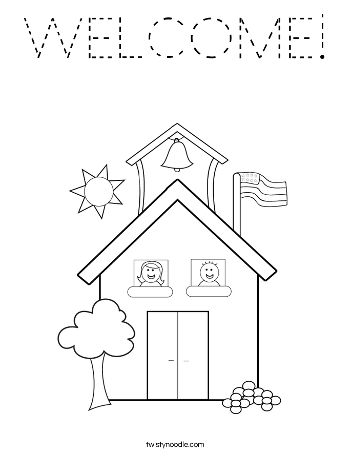 WELCOME! Coloring Page