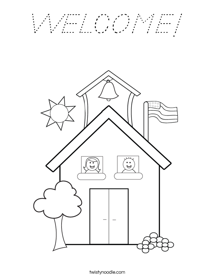 WELCOME! Coloring Page