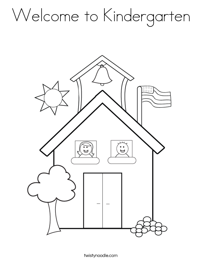 Welcome to Kindergarten Coloring Page