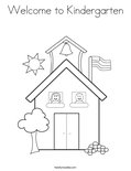 Welcome to Kindergarten Coloring Page