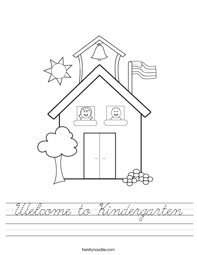 Welcome to Kindergarten Worksheet