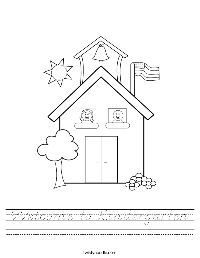 Welcome to Kindergarten Worksheet