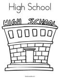 High School Coloring Page