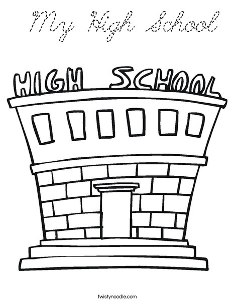 High School Coloring Page