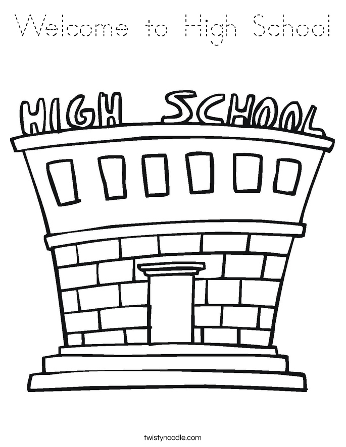 Welcome to High School Coloring Page