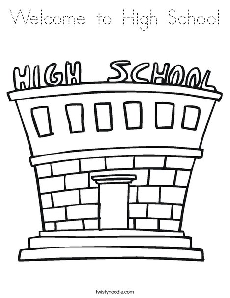 High School Coloring Page