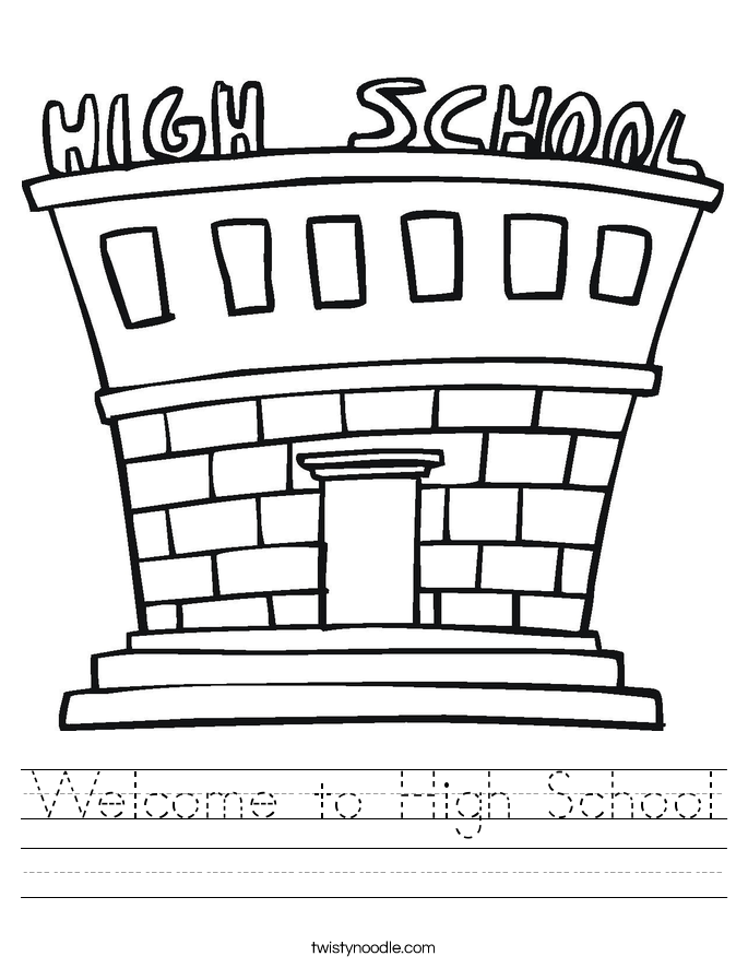 Welcome to High School Worksheet