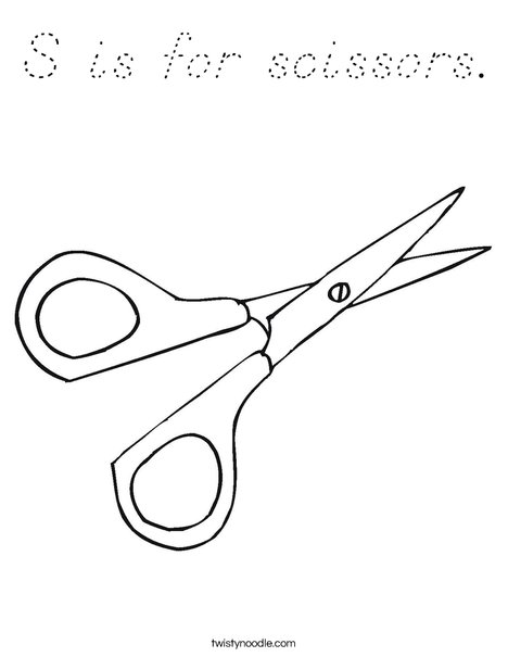 Scissors Coloring Page