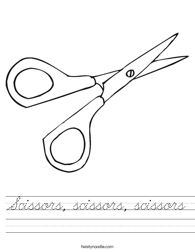 Scissors, scissors, scissors Worksheet