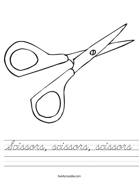Scissors Worksheet