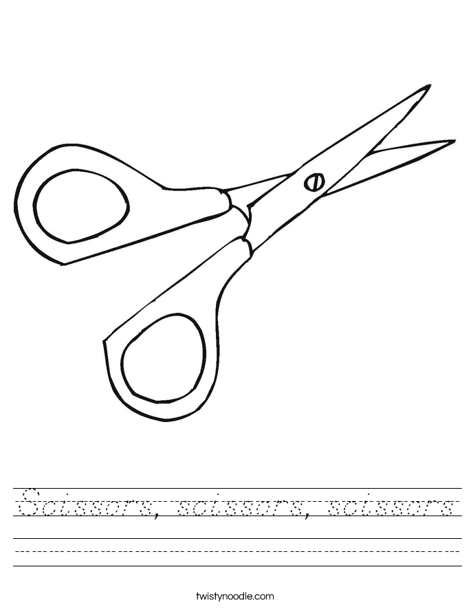 Scissors, scissors, scissors Worksheet