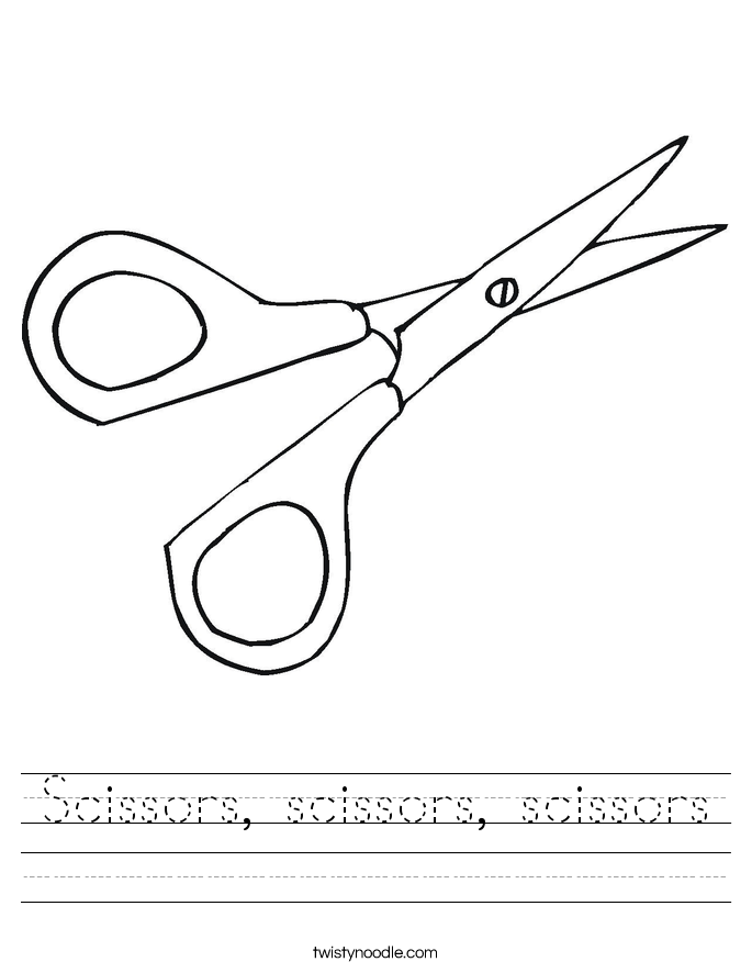 Scissors, scissors, scissors Worksheet