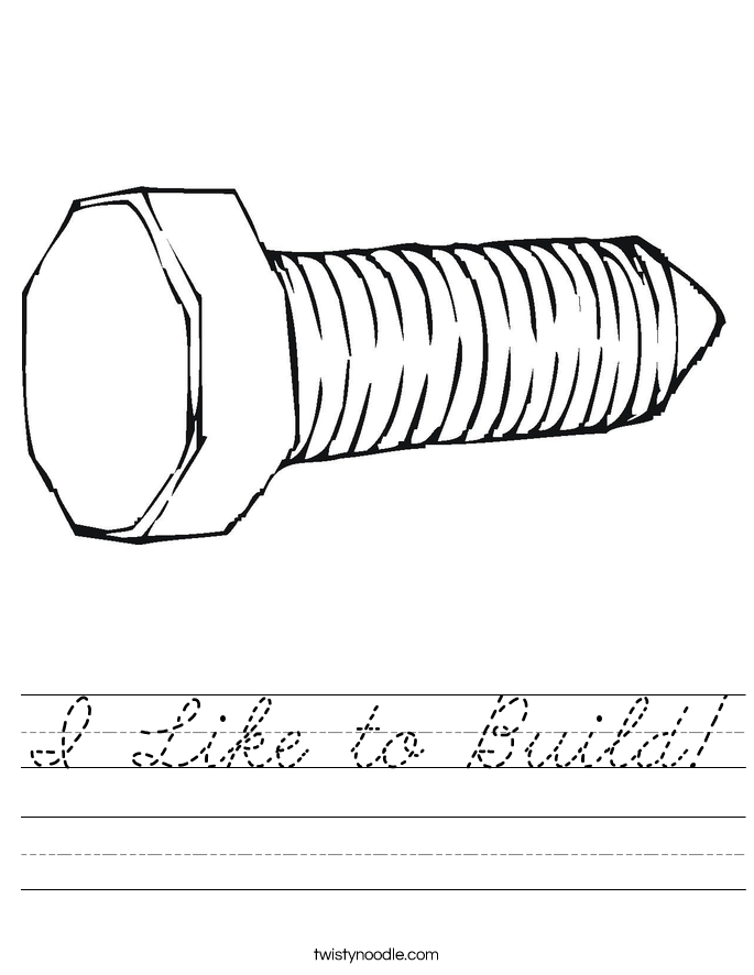 I Like to Build! Worksheet