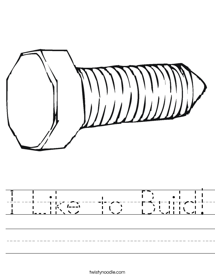 I Like to Build! Worksheet