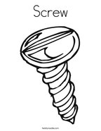 Screw Coloring Page