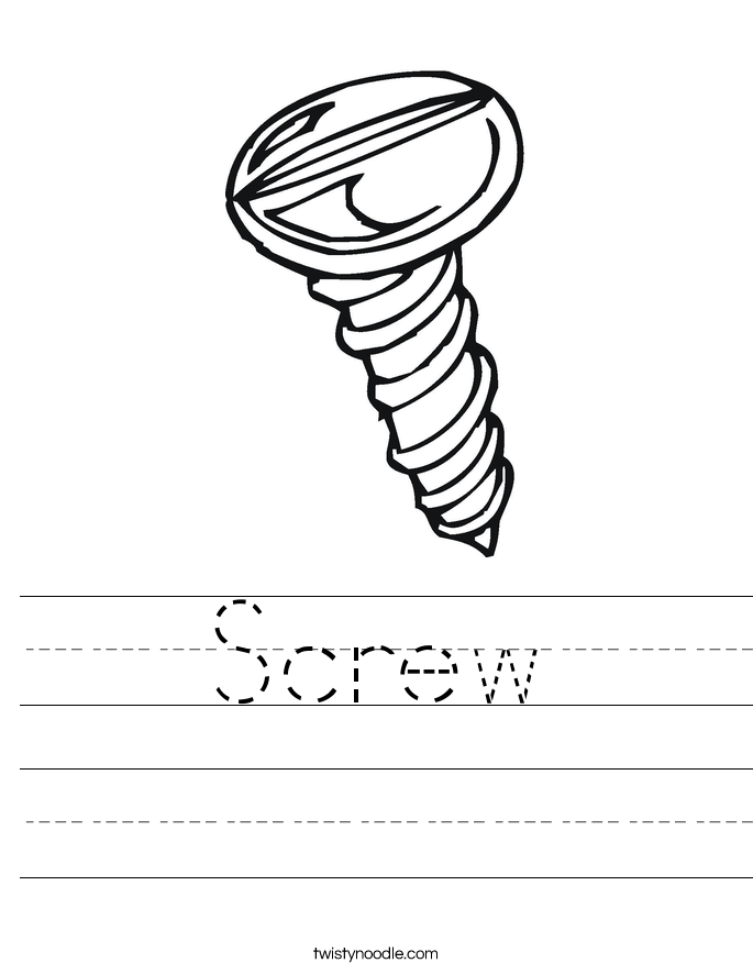 Screw Worksheet