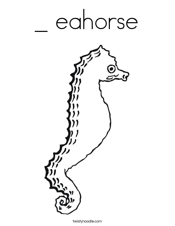 _ eahorse Coloring Page