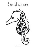 Seahorse Coloring Page