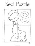 Seal Puzzle Coloring Page