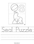 Seal Puzzle Handwriting Sheet