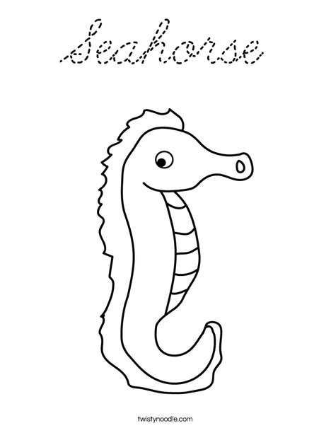 Seahorse Coloring Page