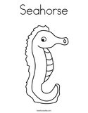 Seahorse Coloring Page