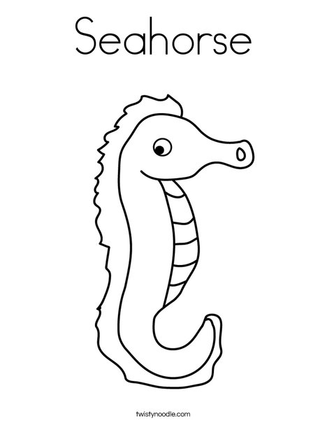 Seahorse Coloring Page