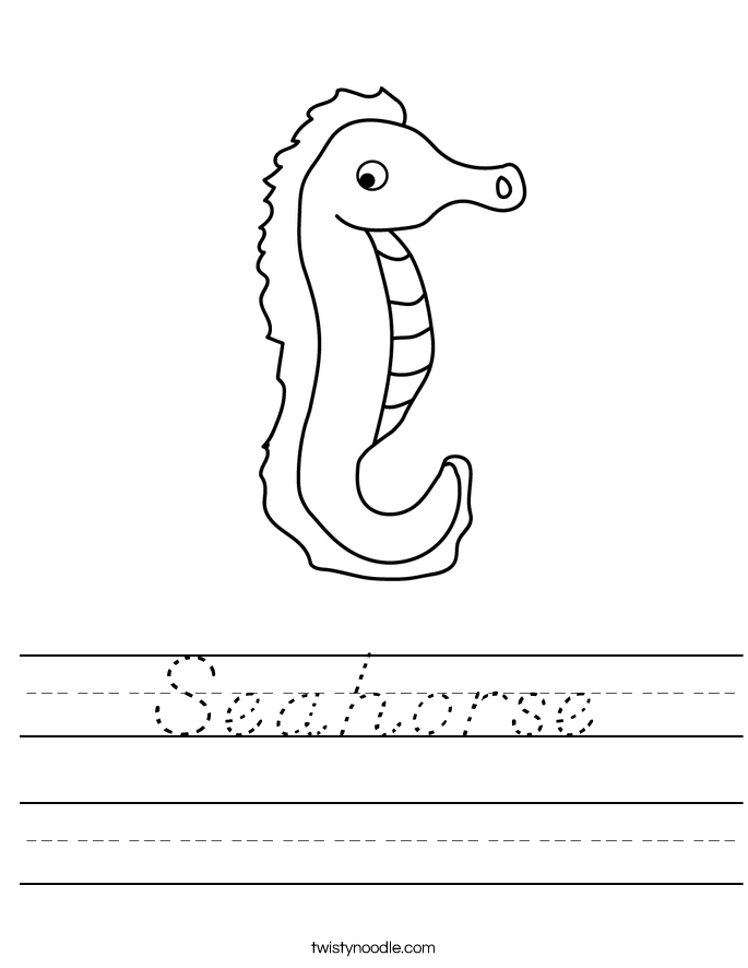 Seahorse Worksheet