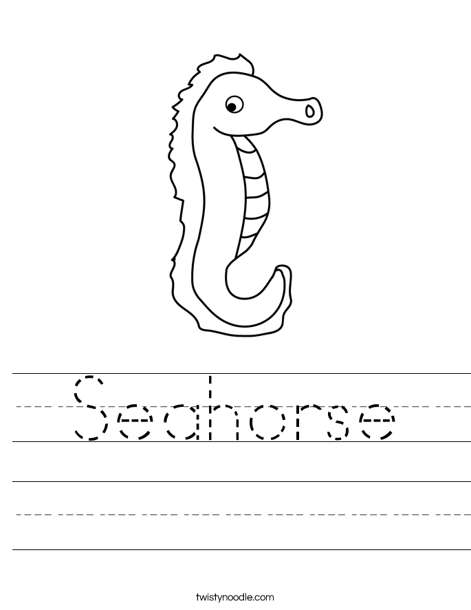 Seahorse Worksheet