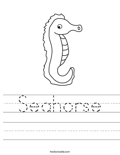 Seahorse Worksheet