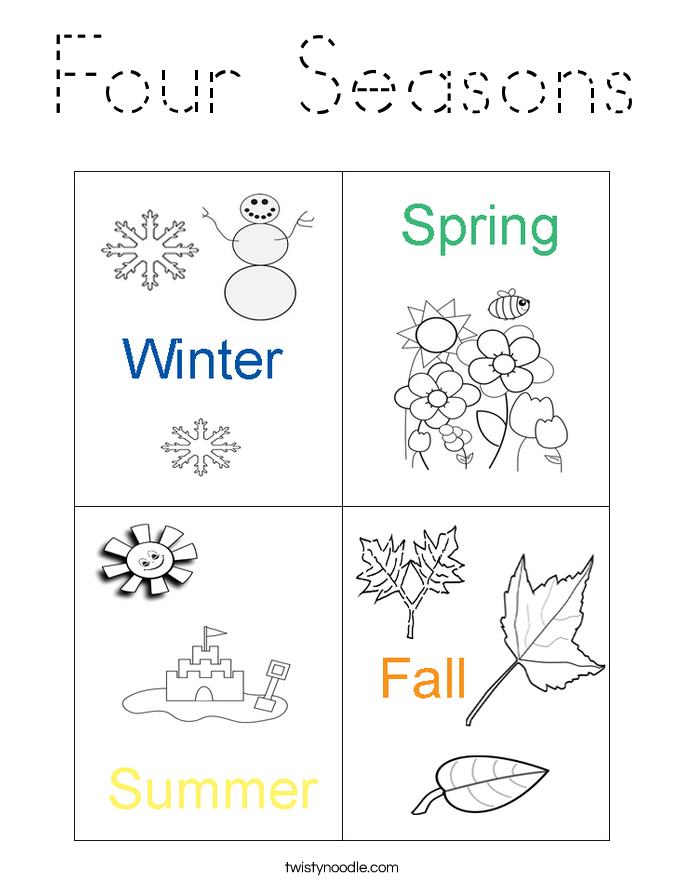 Four Seasons Coloring Page
