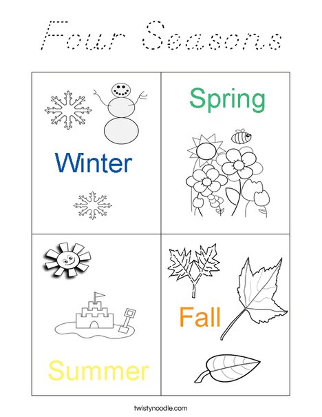 Seasons Coloring Page