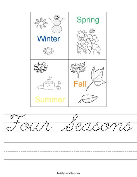 Seasons Worksheet