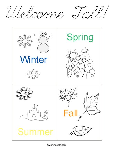 Seasons Coloring Page