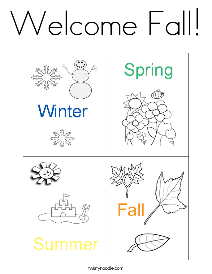 Welcome Fall! Coloring Page