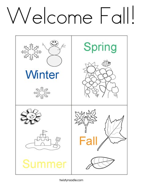 Seasons Coloring Page