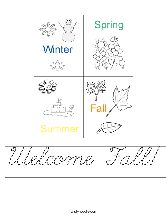 Welcome Fall! Worksheet