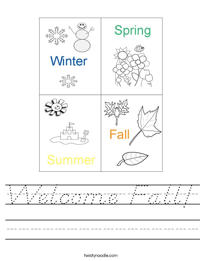 Welcome Fall! Worksheet