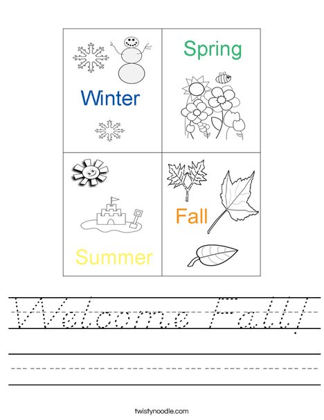 Seasons Worksheet