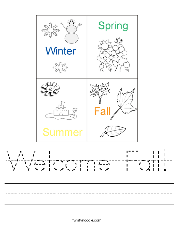 Welcome Fall! Worksheet