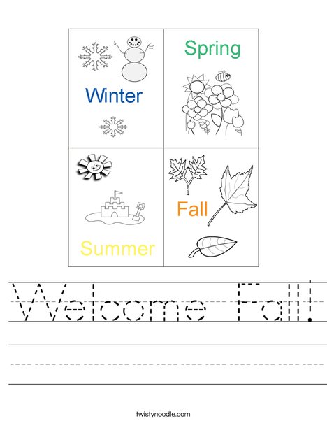 Seasons Worksheet