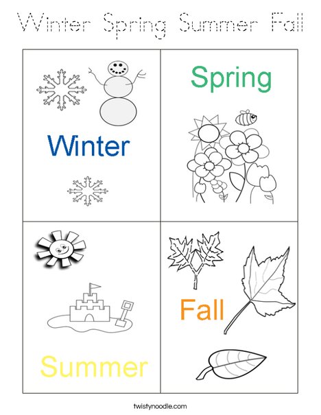 Seasons Coloring Page