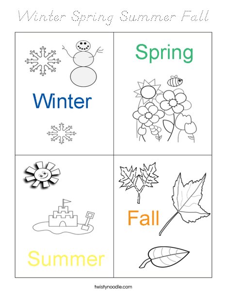 Seasons Coloring Page
