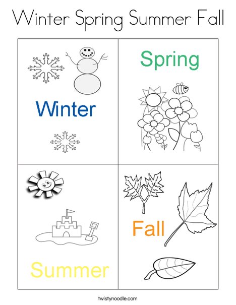 Seasons Coloring Page