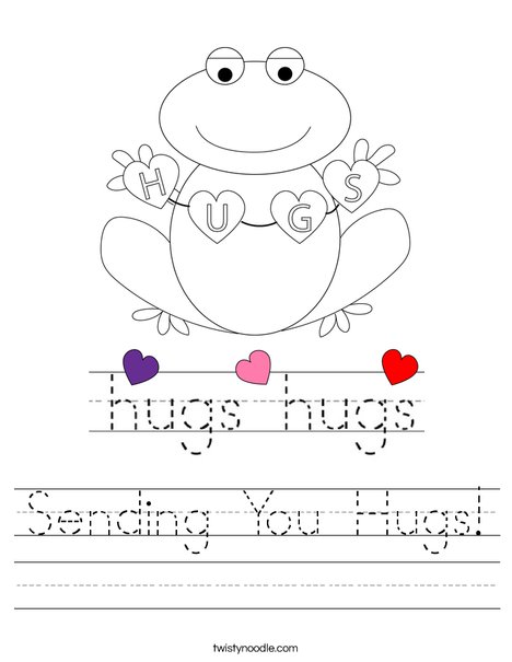 Sending you Hugs! Worksheet