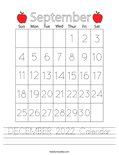 DECEMBER 2022 Calendar Worksheet